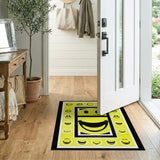 Playful Yellow Smiley Banana Area Rug