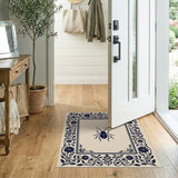 Floral Framed Beetle Area Rug