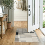 Beige and Neutral Geometric Modern Geometric Beige Neutral Area Rug