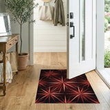 Geometric Modern Bold Red Starburst Geometric Area Rug