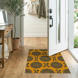 Orange Geometric Sunburst Area Rug