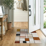 Geometric Neutral Block Area Rug