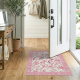 Pink Cherry Blossom Finch Floral Rug