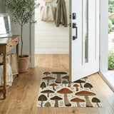 Boho Chic Whimsical Mushroom Forest Area Rug