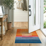 Geometric Modern Multi-color and Patterns Radiant Sunburst Geometric Area Rug