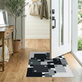Modern Geometric Black White No. 26 Area Rug