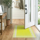 Geometric Modern Yellow Vibrant Yellow Grid Geometric Area Rug