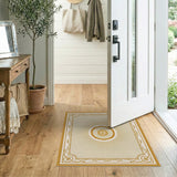 Radiant Gold Sunburst Medallion Rug
