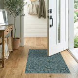 Abstract Area Blue Teal Abstract Swirl Area Rug