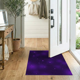 Purple Nebula Starry Cosmos Area Rug