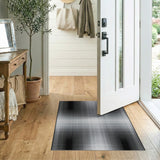 Black White Geometric Dithered Area Rug