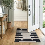 Bold Geometric Black White No. 3 Area Rug