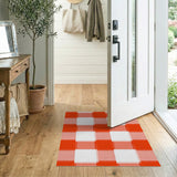Red Circuit Gingham Area Rug