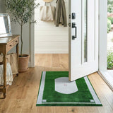 Baseball Field Turf Area Rug with Ball