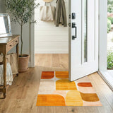 Orange Abstract Arch Area Rug