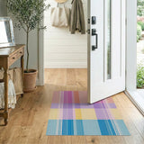 Vibrant Multicolor Plaid Geometric Area Rug
