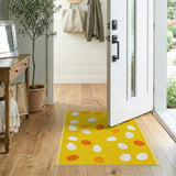 Sunny Yellow Egg Scatter Area Rug