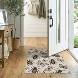 Vintage Butterfly Beetle Pattern Area Rug