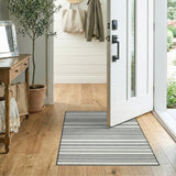 Bold Black White Striped No. 56 Area Rug