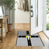 Bold Yellow Truck Highway Area Rug