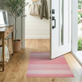 Blush Pink Horizontal Stripe Area Rug