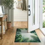 Lush Monstera Palm Leaf Area Rug
