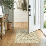 Beige Floral Vintage No. 2 Area Rug