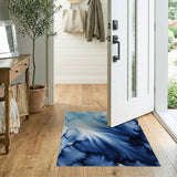 Watercolor Blue Abstract Area Rug