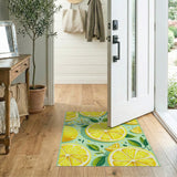 Yellow Vibrant Lemon Slices Area Rug