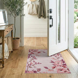 Blush Peony Floral Floral Vintage Area Rug