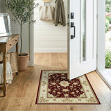 Elegant Red Persian Floral Area Rug