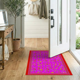 Vibrant Pink Multi-Color Geometric Area Rug