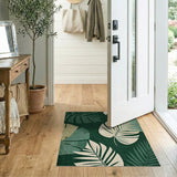 Emerald Monstera Leaf Area Rug