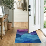 Cascading Wave Gradient Abstract Area Rug