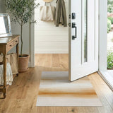 Beige Ombre Horizontal Stripe Area Rug