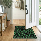 Lush Green Vine Floral Area Rug