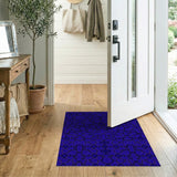 Purple Geometric Hexagon Mosaic Rug