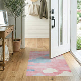 Dreamy Clouds on Pink Area Rug