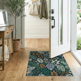 Lush Monstera Fern Leaf Area Rug