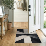 Modern Geometric Black White No. 4 Area Rug