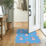 Colorful Cartoon Puppy Kids Area Rug