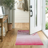 Cherry Blossom Pink Watercolor Area Rug