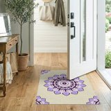 Purple Purple Mandala Boho Area Rug