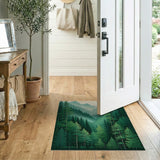 Serene Pine Forest Valley Area Rug