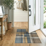 Modern Blueprint Grid Area Rug