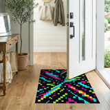 Vibrant Pixel Burst Multi-Color Area Rug