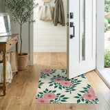 Pink Pink Roses Floral Vintage Area Rug