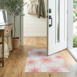 Pink Starburst Abstract Area Rug