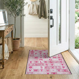 Playful Pink Alphabet ABC Kids Rug