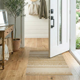 Beige Geometric Heritage Tribal Rug
